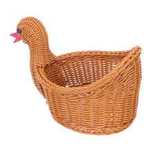 Wicker Storage Basket Plastic Duck Shape 1Pcs 12x8.7in