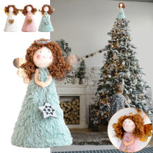 5.5" Pink Angel Christmas Tree Topper, Indoor/Outdoor Decor – Compatible with 2024 Trees