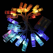 Pinces à linge sans marque, mini guirlande lumineuse LED à pince, décoration quotidienne, lumières photo