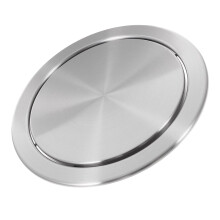 Trash Lid Silver 430 Stainless Steel For Bathroom Garbage Bin Design 1Set