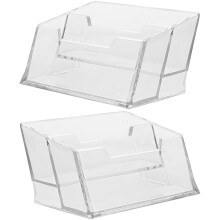 2 Pcs Presentation Multi Business Card Holder Display Stand