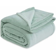 GentleSoft Fleece Blanket California King Sage Green - Lightweight Plush Fuzzy Cozy Soft Bed Blankets, 102x96 inches