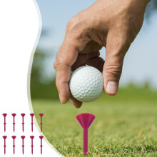 10pcs Unbreakable Plastic Golf Tees – Low-Friction, Durable, Eco-Friendly, Compatible with All Clubs