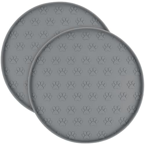 Silicone Pet Feeding Mats Non-Slip Waterproof2Pack