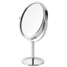 3" Double-Sided LED Magnifying Mirror (1x/10x), Stand Mount, Compatible with Tabletop, Bathroom & Vanity Use