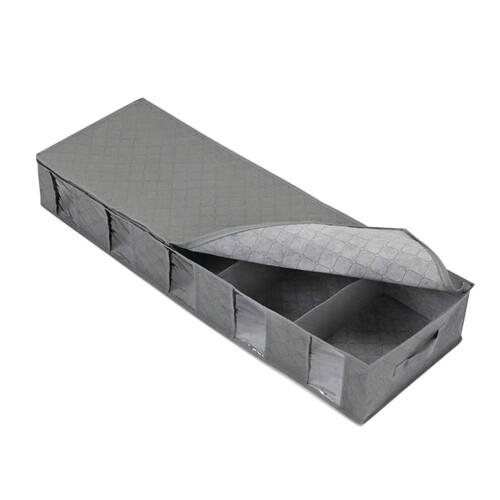 Foldable Under Bed Storage Containers with Adjustable Dividers – Large Capacity, Compatible with Most Beds