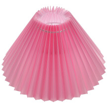 Abat-jour rose champignon plissé en tissu vintage pour lampe de table, lampadaire et suspension