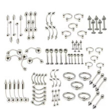 EASTIN 85Pcs Belly Button Piercing Kit Piercing Jewelry Set for Lip Nose Stainless Steel Body Jewelry for Multiple Locations