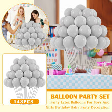 105 ballons lumineux en latex de 30 cm (12 pouces) pour fêtes d'anniversaire (garçons et filles), baptêmes, révélations de naissance, mariages,
