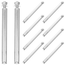 WEUVEB 10Pcs Galvanized Steel Expansion Screw Bolts for Heavy Duty Furniture and Machine Use Hardware
