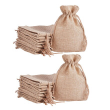 20 sacs en toile de jute avec cordon de serrage, pochettes cadeaux en lin, sacs Ă bijoux, sacs en toile de jute pour cadeaux de mariage, projets
