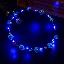 Couronnes de fleurs LED avec bandeaux – Accessoire de cheveux lumineux clignotant pour femmes et filles, cadeaux pour mariages, plage, festivals,