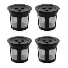 4 st återanvändbara K-koppar kaffekapslar kompatibla med Ninja Dual Brew-kaffebryggare, återanvändbart kaffefilter för Ninja