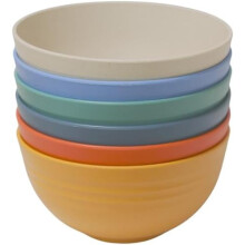 Unbreakable 24 oz Wheat Straw Cereal Bowls (6-Pack) – Dishwasher & Microwave Safe, BPA-Free, Eco-Friendly – Compatible with Cereal, Soup, Rice