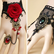 DESIGNICE2Pcs Accesorii Goth, Bijuterii Gothic Rebel Dark Spirit Goth, Cadouri Gotice de Ziua Îndrăgostiților cu Vibrație Punk Îndrăzneață