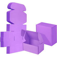 25 Pack Pink Corrugated Shipping Boxes 6x4x3", Compatible with Small Business Mailing & Gift Packaging