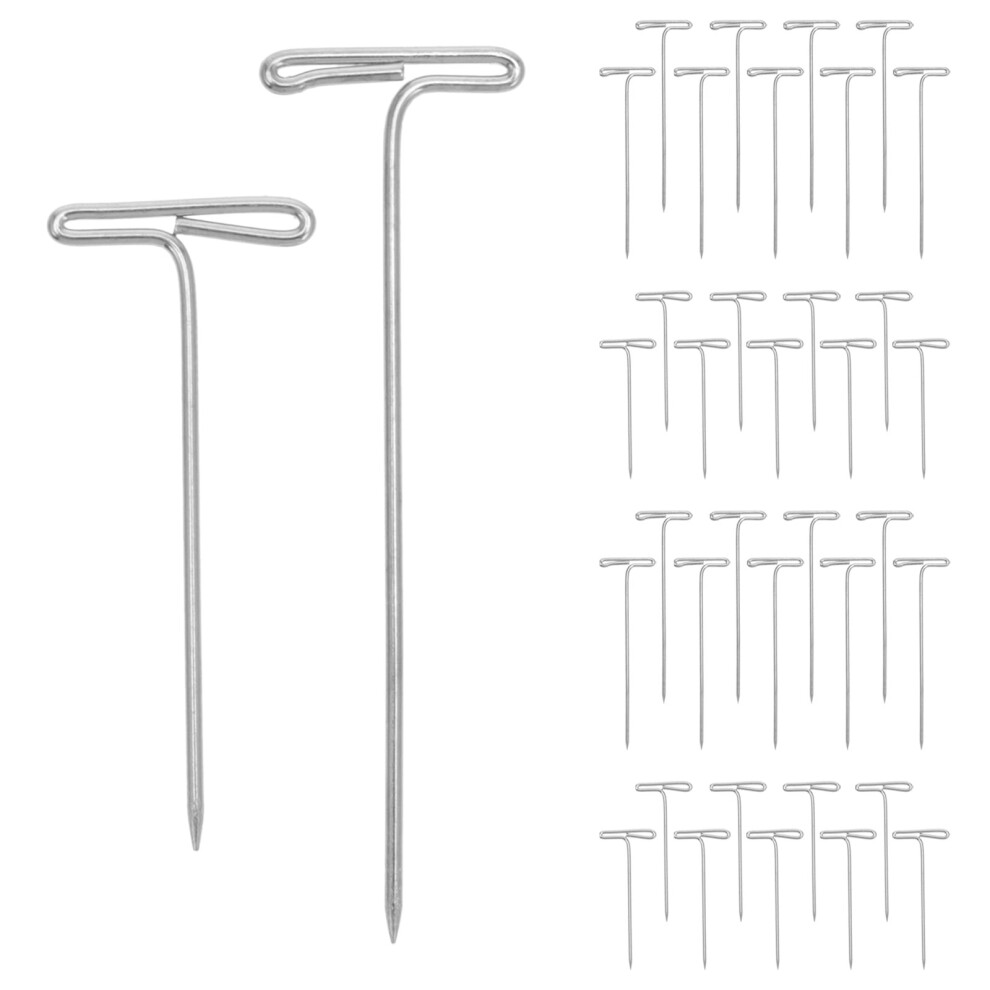 150-Piece Stainless Steel T Pins Set for Wig Making with Plastic Storage Case, Perfect for Sewing, Blocking, Knitting Wigs (27mm & 38mm)