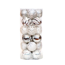 JERDAR Shatterproof Christmas Ball Ornaments (24Pcs, 6cm, Silver) – Compatible with All Trees