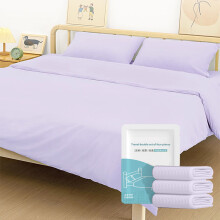 Draps jetables pour hôtels et voyages, ensemble de literie portable, housse de couette épaisse, compatible avec les lits doubles
