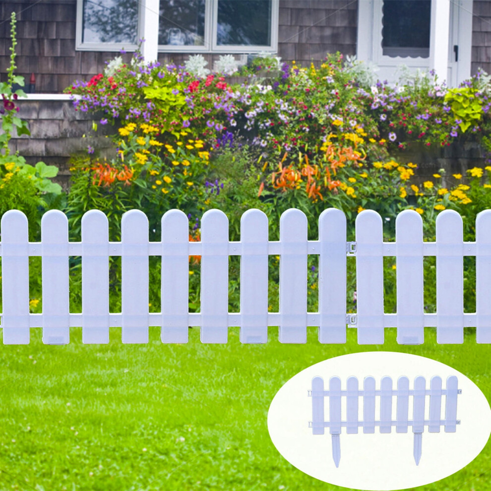 Mini Garden Fence Plastic Edging With Ground Spikes 6 Pcs 9341593883153