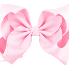 Lazos para el cabello, pinzas planas de poliéster suave de 20 cm, pinza de cocodrilo segura, lazos grandes para niñas, rosa
