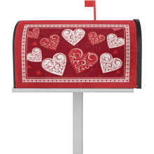 Couvercle magnétique de boîte aux lettres en forme de cœur rouge pour la Saint-Valentin, 53 x 65 cm, décoration extérieure pour jardin –