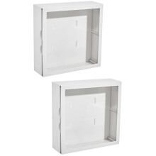 2 PCS Display Wall Hanging Storage Box Showcase for Toys Child 24.8x24.8cm White