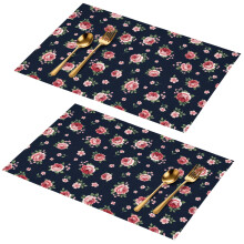 Tovagliette floreali Pioneer Flower in PVC lavabili, 2 pezzi, 18x12