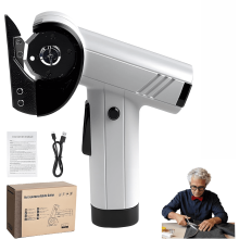 Cordless electric scissors, rechargeable cardboard cutter, powerful cutting tool, suitable for fabric, leather, felt, etc.