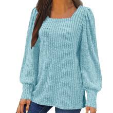 Pulls oversize Lenago pour femmes grandes tailles, blouse ample Ă manches longues, couleur unie, pull-over
