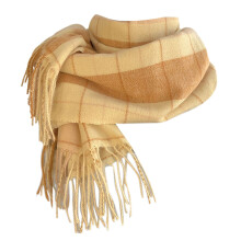 Cachecol feminino de inverno, modelo clássico xadrez, ideal para presentear no Natal.