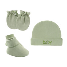 Set di 3 pezzi per neonati: cappellino, guantini e calzini per bambini e bambine, berretto da 0 a 6 mesi.