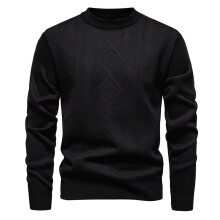 Fula jultröjor för män, varmfodrad tröja, kappa, avslappnad, hög hals, stickad pullover, vinter, värmeisolerande, mjuk och bekväm