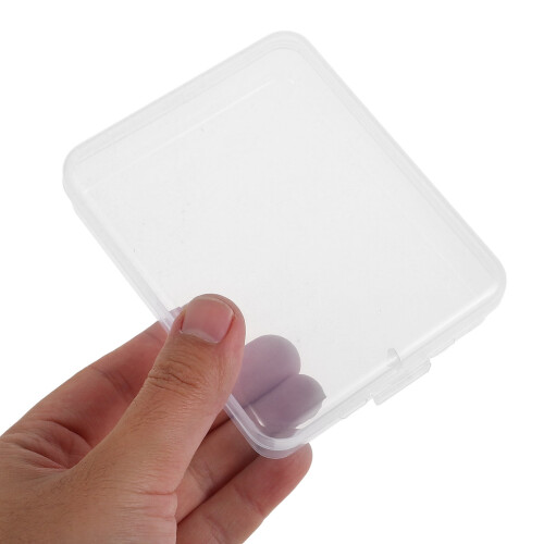 3 scatole portaoggetti in plastica trasparente con coperchio 2