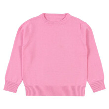 Baby Sweater Boys Girls Solid Color Sweater Pullover Knitted Sweater Candy Base Sweater Pink 12 Months