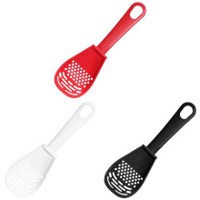 Verbessertes hitzebeständiges Silikon-Schöpflöffelset (3-teilig) – zum Kochen, Pürieren, Abgießen, Reiben und Trennen