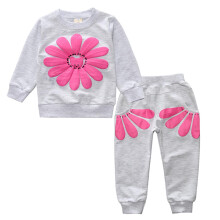 Sweatshirt Sets For Girls Pullover Suit Kids Fall N Winter Sweatsuits Sets Sunflower 2-piece Set Girls Sweatsuit Holiday