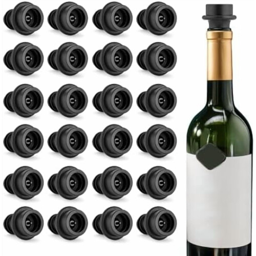 Vakuum-Weinstopper, lebensmittelechtes Silikon, 24er-Packung