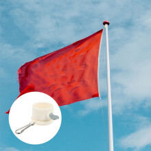4Pcs White PVC and Stainless Steel Flag Pole Rings for Secure Flag Attachment Outdoor Use 1.5x1.5x1.2in