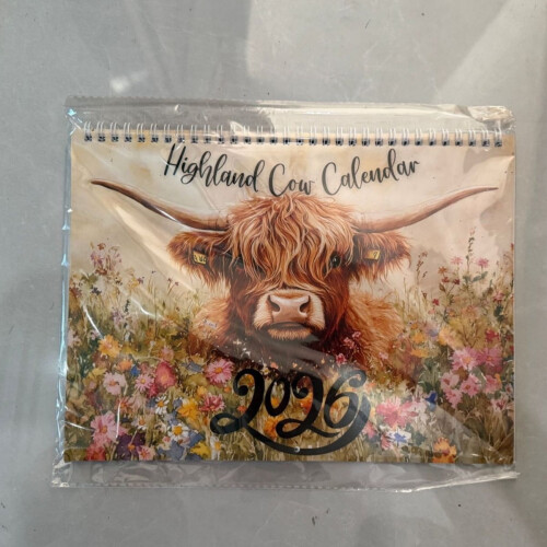 Ημερολόγιο Highland Cow2026 – Ρουστίκ Αγροικία και Μηνιαίος Σχεδιαστής Τοίχου, 2