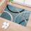 Wavy Circles Accent Rug with Jute Backing Blue 2 ft x 3 ft 1