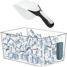 Cubitera de acrílico transparente con pala – Grande