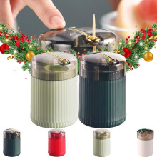 Pop-Up Automatic Toothpick Dispenser with Push Button, Portable Holder for Kitchen & Home