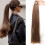 Perruque queue de cheval cheveux longs et raides élastique 7