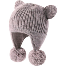 Baby Winter Hat Cute Bear Earflap Beanie Warm Fleece Lining Knit Cap for Toddler Boys Girls