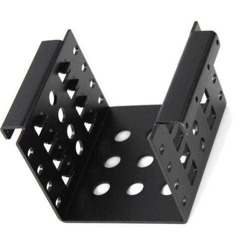 4-bays 2,5" til 3,5" harddiskbeslag, sort beslag