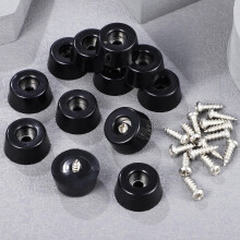 Rubber Feet Kit with Stainless Steel Screws for Cutting Boards, Furniture, Cabinets, and Appliance