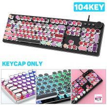 104 buc/set PBT capace rotunde universale pentru tastatură mecanică Cherry MX