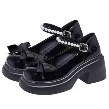 Round Head Small Faux-Leather Shoes Flat Heel Collision Ladies Soles Water Proof Booties 4.5(35)