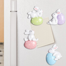 Paasornamenten, paasdecoraties, mini paashaasje, paasei, koelkaststicker, huisdecoratie, feestdecoratie, cadeau, koelkaststicker
